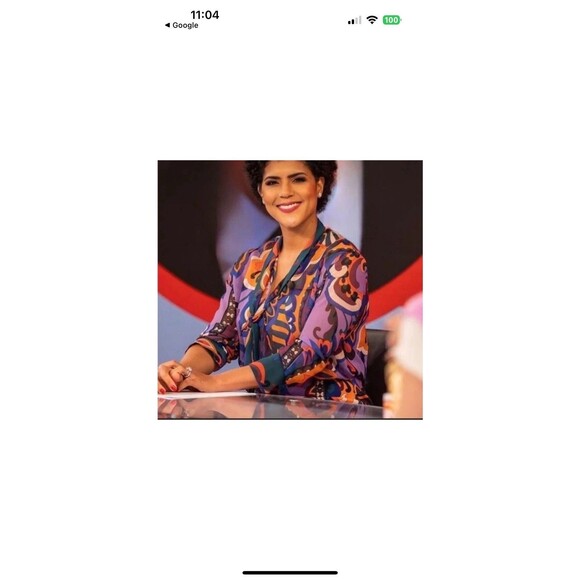 Zara Pucci Mini Dress Scarf Neck Tie Multi Color Print Florals Long Sleeve Sz M - Picture 6 of 8